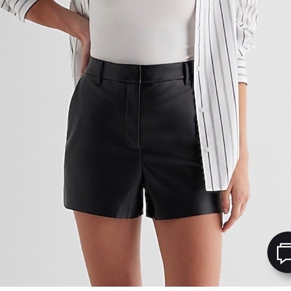 Express Pants - Express NWT Faux Leather Editor High Waist Shorts size 12